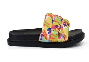 Women's Multi-Color Nuage Wide Band Platform Slide Sandals - Comfortable Summer Slides