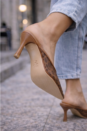 Women's Mesh Knit Pointed Toe Kitten Heel Mules - Slip-On Closed Toe