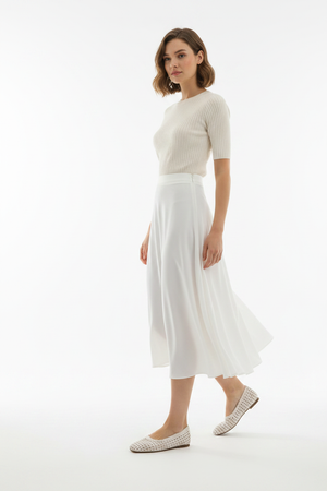 Vonda White Woven Ballet Flats | Naked Flat Trend | Lightweight Lattice Weave