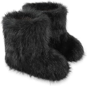 Women's Melanie Shearling Fluffy Fur Mid-Calf Boots - Comfortable Winter Boots