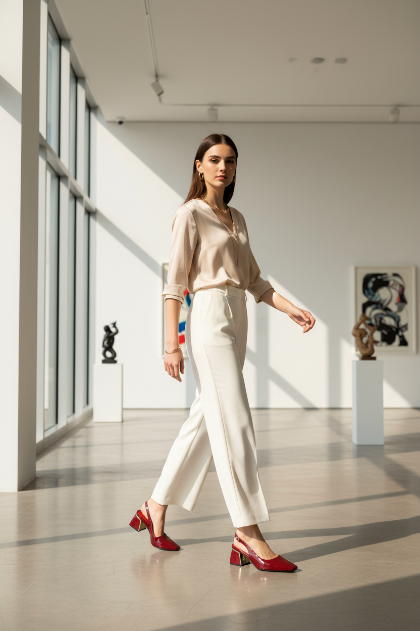 Red shoe gallery lifestyle
