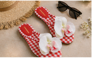 Lemonade Ashbie Floral Thong Sandal-Red