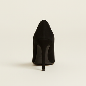 Black Open Vamp Stiletto Pump