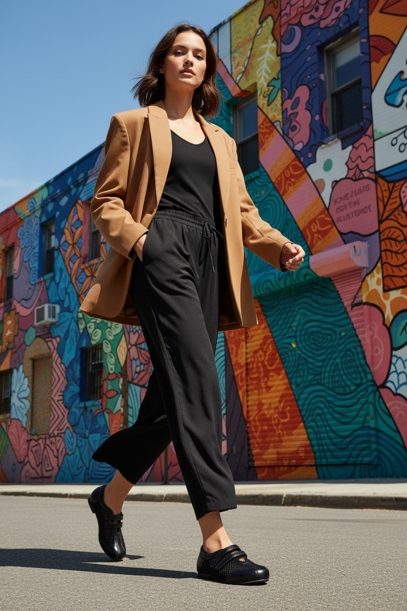 DDK Bela Black — Sport-Luxe Lifestyle Shot