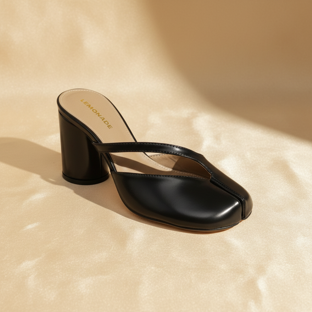Hold Block Heel Mule – Black