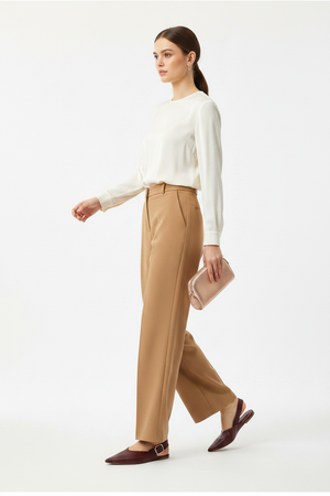 Burgundy Slingback Pointed Toe Flat | Rose Gold Buckle | Vegan Leather