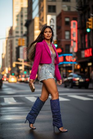 Crystal Slouch Stiletto Boots for Women – Rhinestone Heels