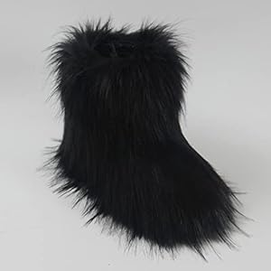 Women's Melanie Shearling Fluffy Fur Mid-Calf Boots - Comfortable Winter Boots