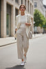 White Woven Flats — Women's Leather Mesh Double-Strap Velcro Shoes