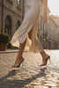 Serenity Clear Platform Stiletto Mule Heels Gold | EstelleShoes