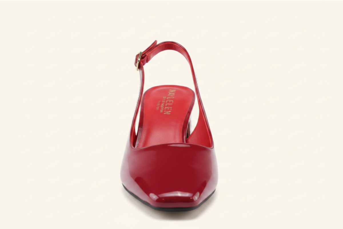 Red close-up front view