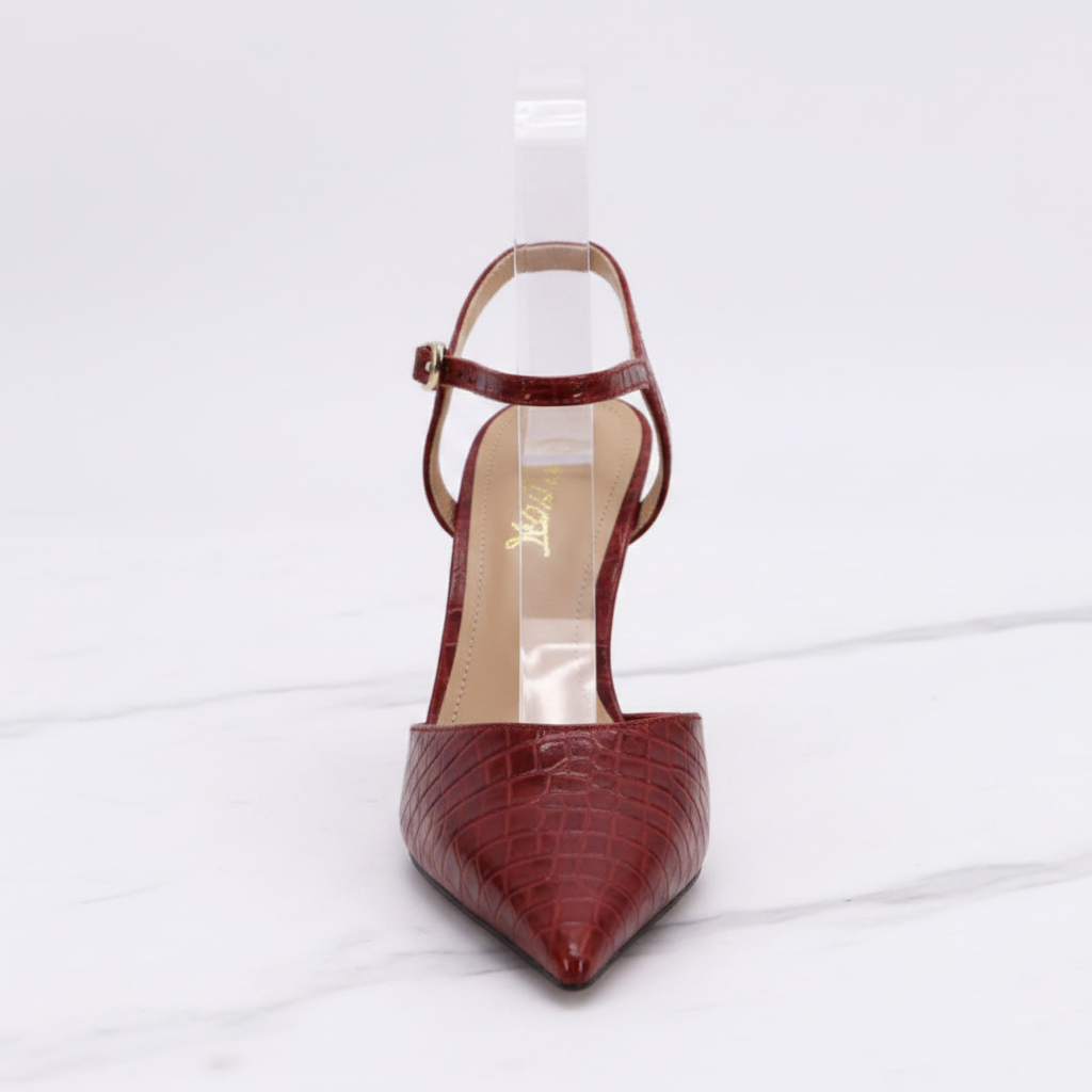 Red Croc Slingback – Front