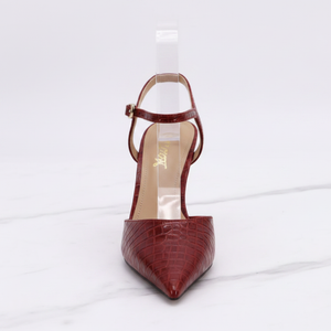 Red Croc Slingback – Front