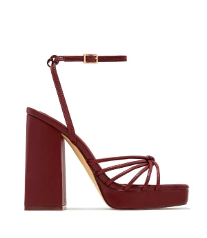 Women's Vanilla Silver Platform Block Heel Sandals - Square Toe Ankle Buckle Strap